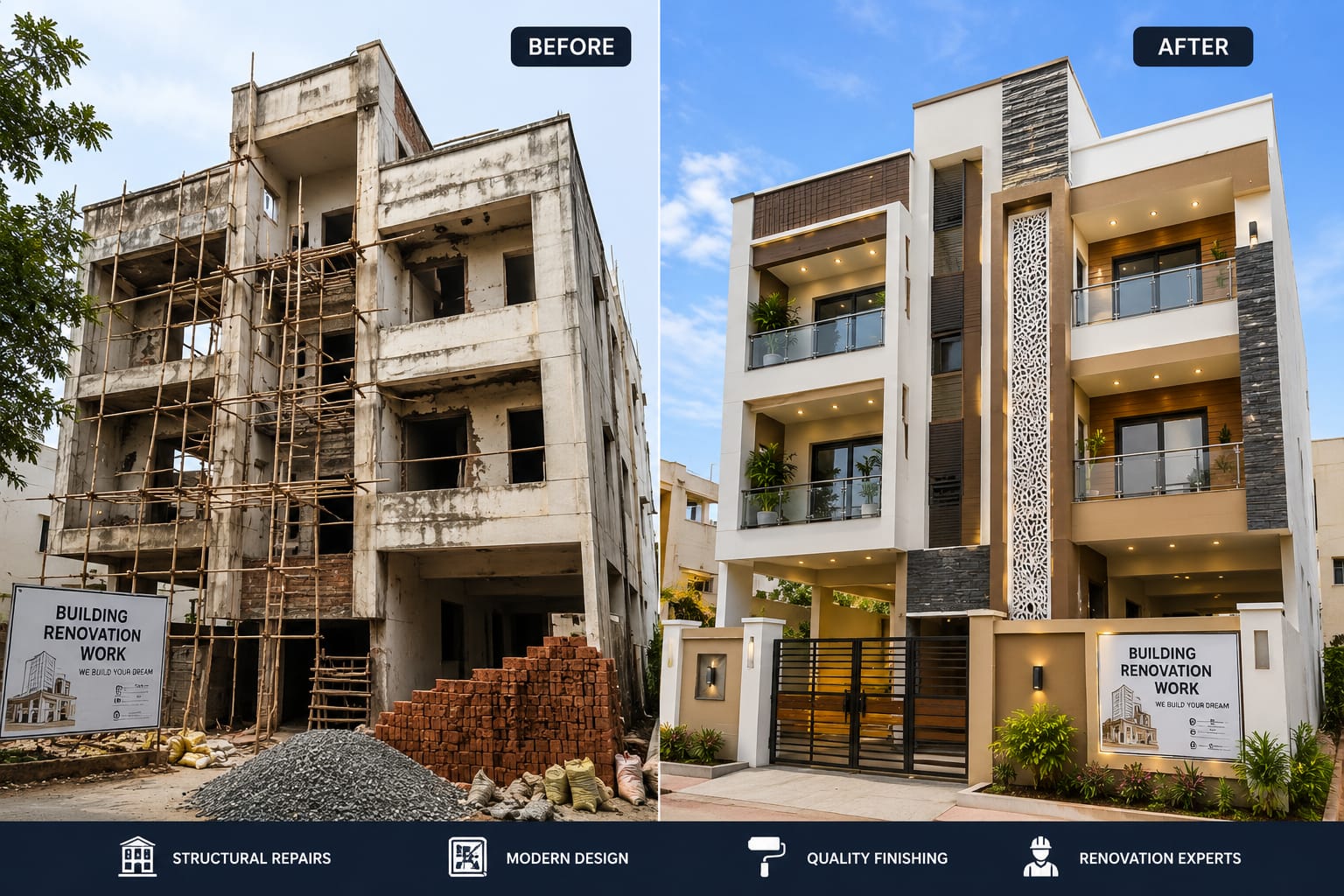Renovation project illustration