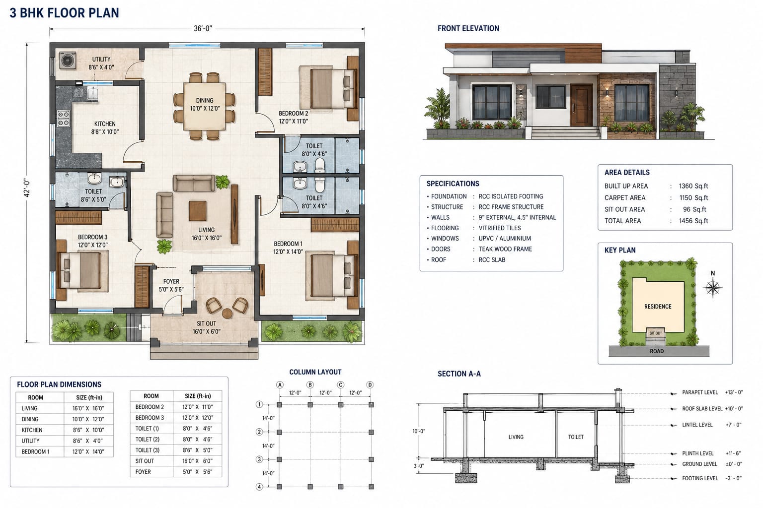 Apartment project illustration